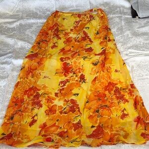 Borcellini Sunset Bloom Floral Maxi Skirt size 11/12